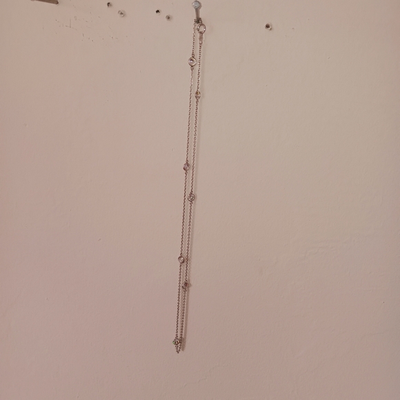 QVC Diamonique sterling silver station necklace 18" long 2.35 cttw - Picture 4 of 10